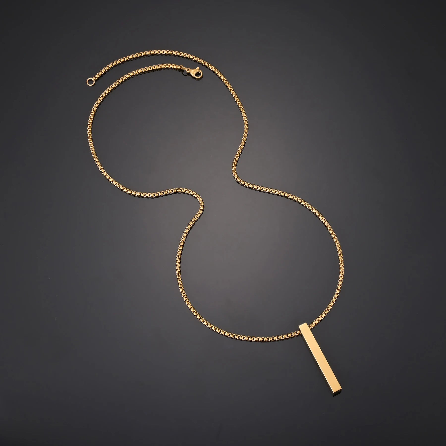 Custom 18k Gold Bar Pendant - Drip Culture Jewelry