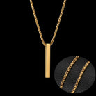 Custom 18k Gold Bar Pendant - Drip Culture Jewelry