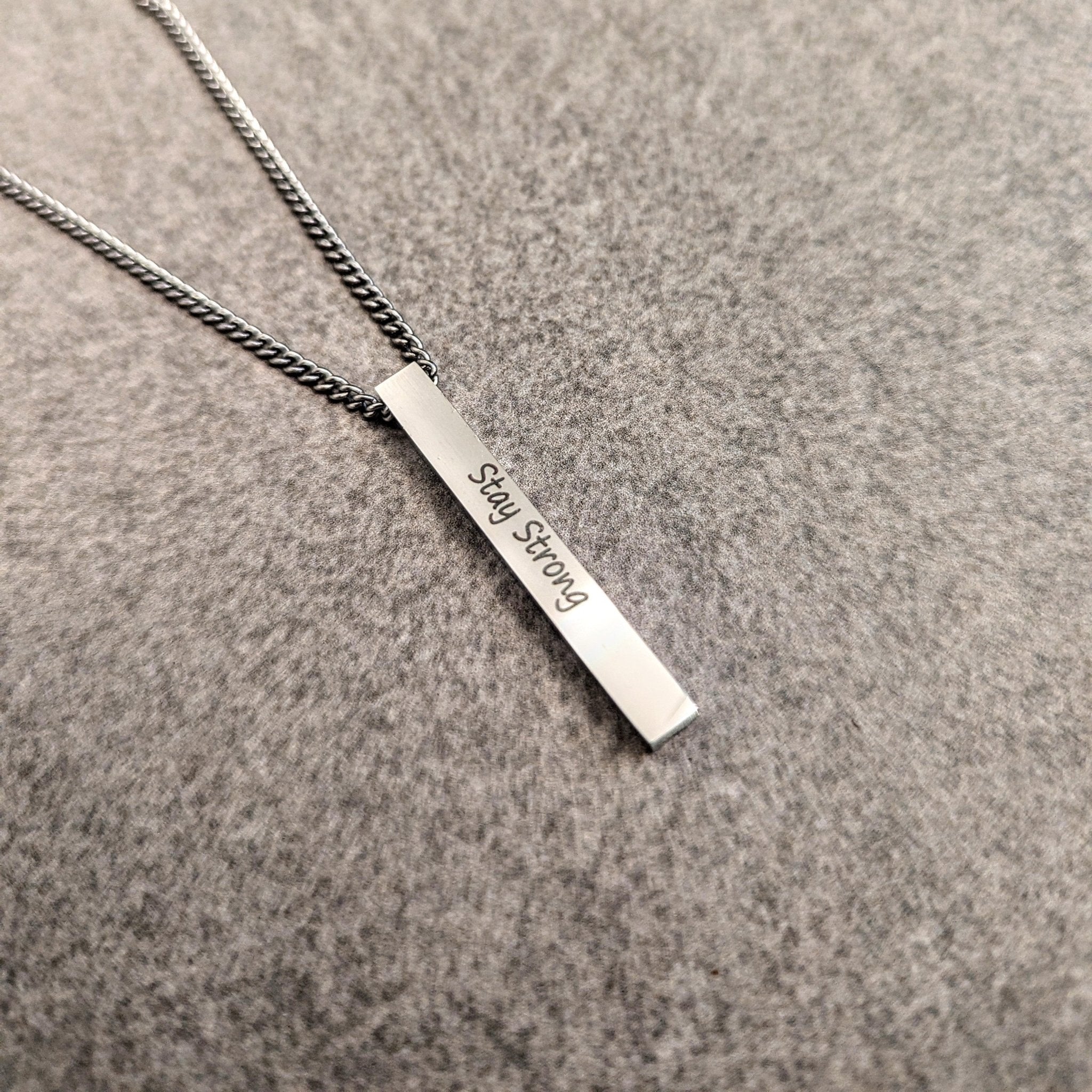 Custom 18k Gold Bar Pendant - Drip Culture Jewelry