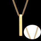Custom 18k Gold Bar Pendant - Drip Culture Jewelry