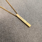 Custom 18k Gold Bar Pendant - Drip Culture Jewelry