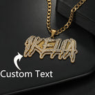 Custom 18k Gold Diamond Name Pendant - Drip Culture Jewelry