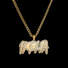 Custom 18k Gold Diamond Name Pendant - Drip Culture Jewelry