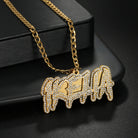 Custom 18k Gold Diamond Name Pendant - Drip Culture Jewelry