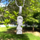 Custom 18k Gold Diamond Vertical Pendant - Drip Culture Jewelry