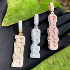 Custom 18k Gold Diamond Vertical Pendant - Drip Culture Jewelry