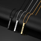 Custom 18k Gold Letter Bar Pendant Set (4 Pieces) - Drip Culture Jewelry