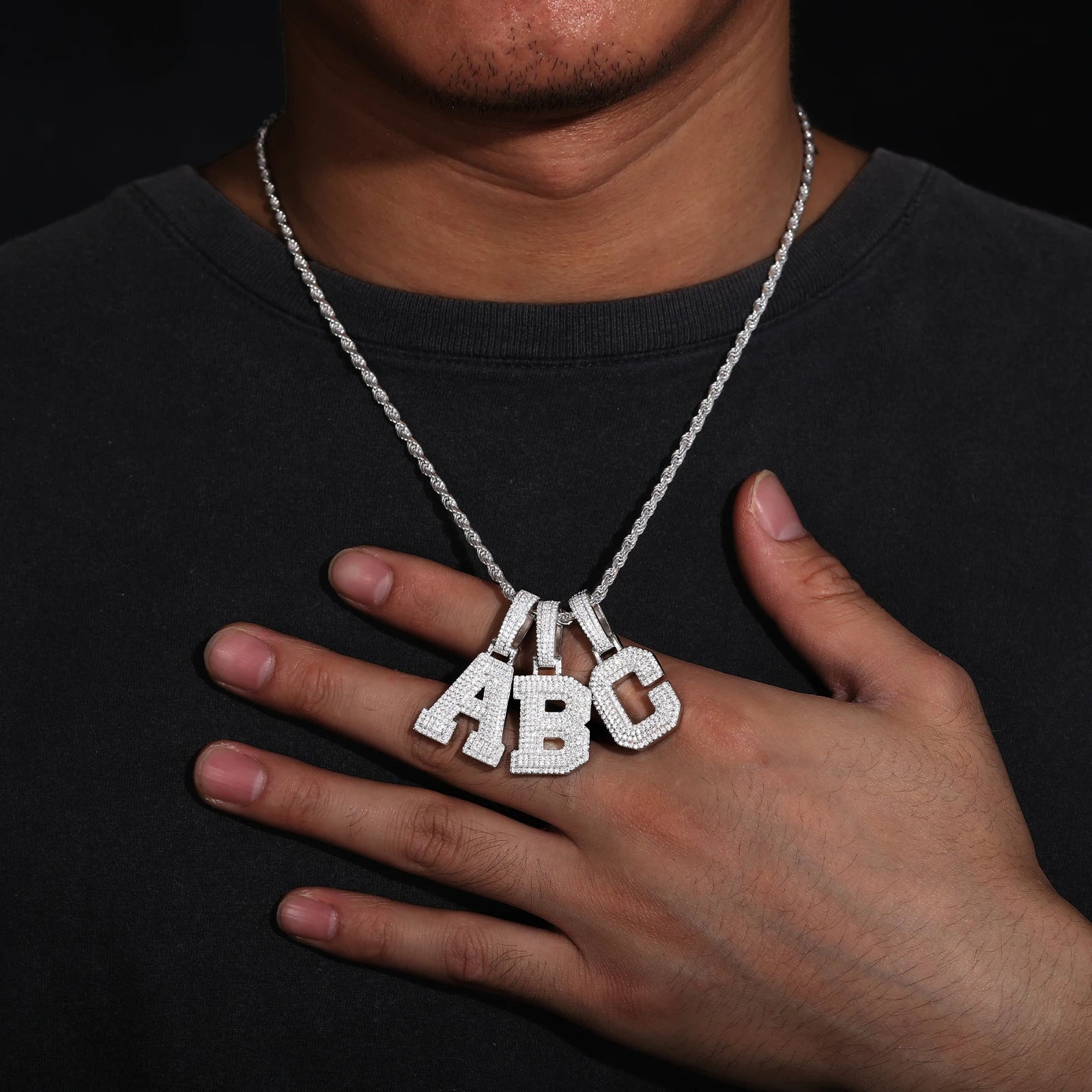 Custom 18k Gold Moissanite Diamond Varsity Letter - Drip Culture Jewelry