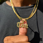 Custom 18k Gold Name Pendant with Bail - Drip Culture Jewelry