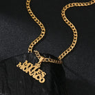 Custom 18k Gold Name Pendant with Bail - Drip Culture Jewelry