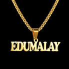 Custom 18k Gold Name Pendant with Bail - Drip Culture Jewelry