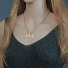 Custom 18k Gold Name Pendant with Bail - Drip Culture Jewelry