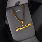 Custom 18k Gold Name Pendant with Bail - Drip Culture Jewelry
