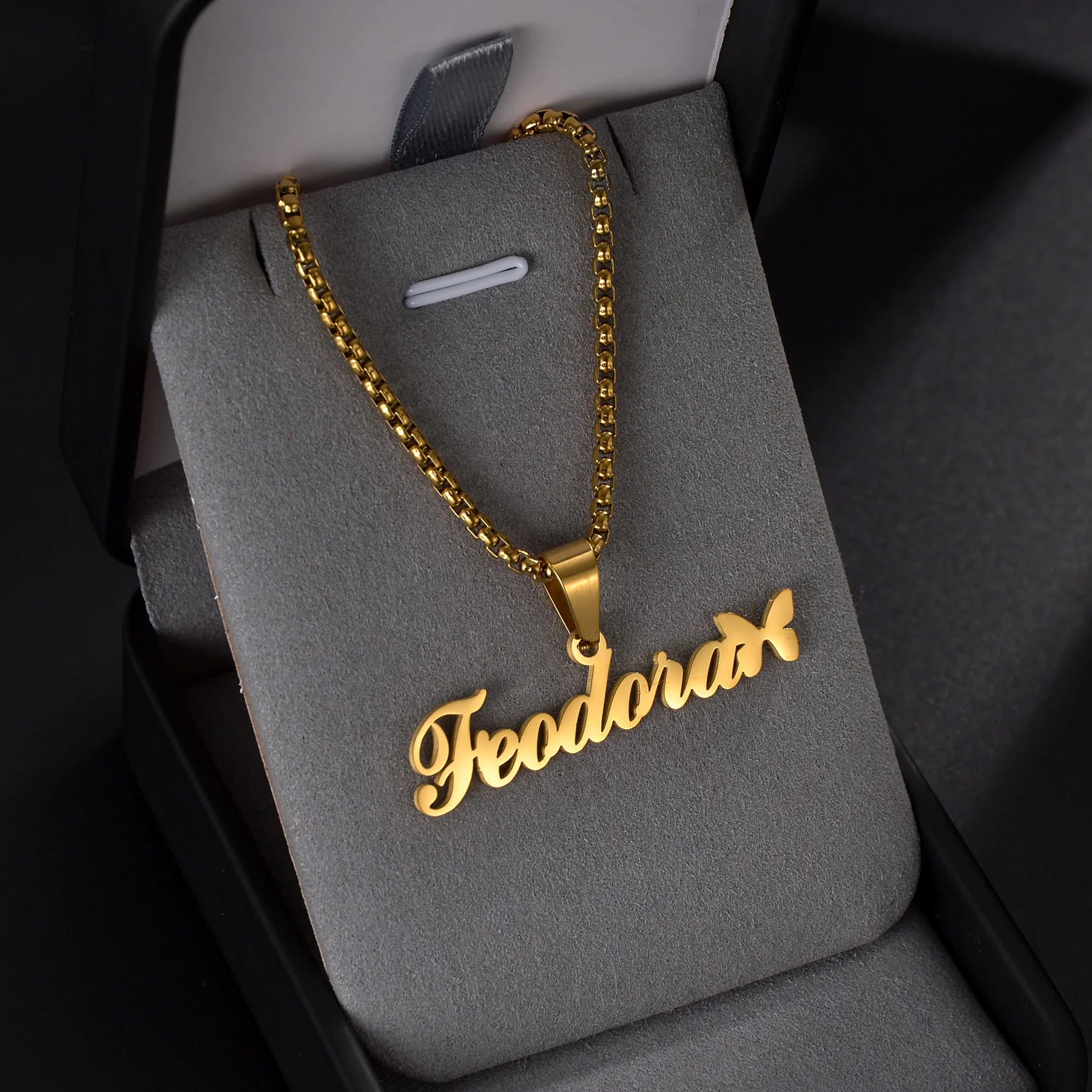 Custom 18k Gold Name Pendant with Bail - Drip Culture Jewelry