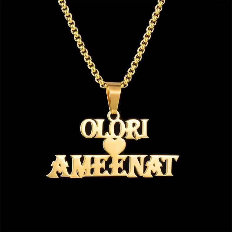 Custom 18k Gold Name Pendant with Bail - Drip Culture Jewelry