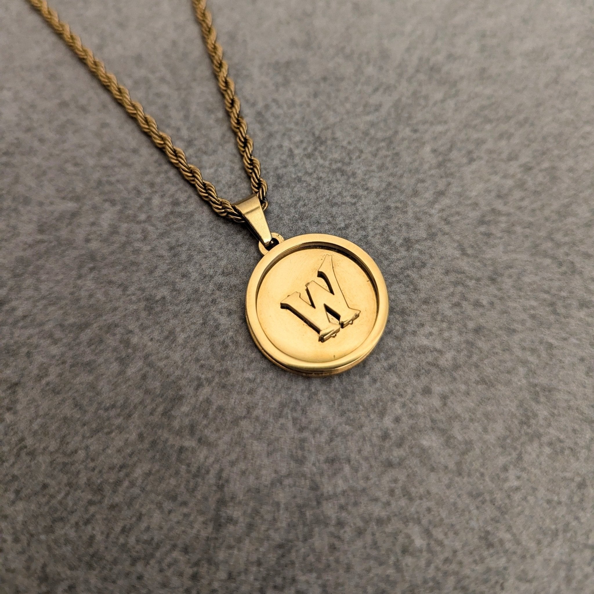 Custom 18k Gold Square and Circle Pendant Set (4 Pieces) - Drip Culture Jewelry