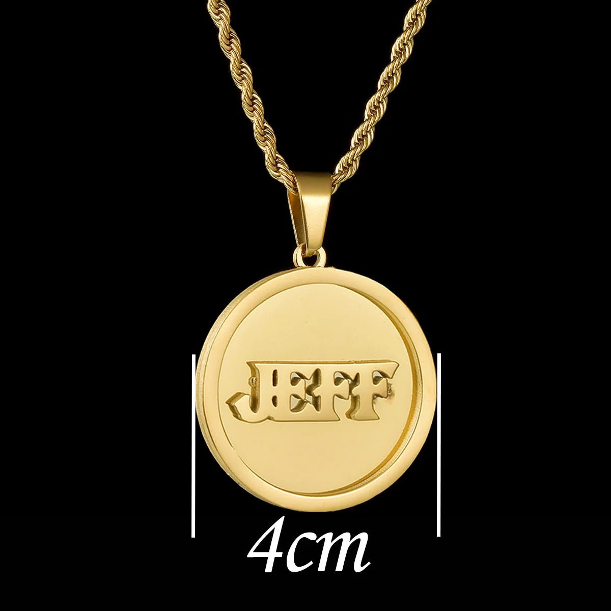 Custom 18k Gold Square and Circle Pendant Set (4 Pieces) - Drip Culture Jewelry