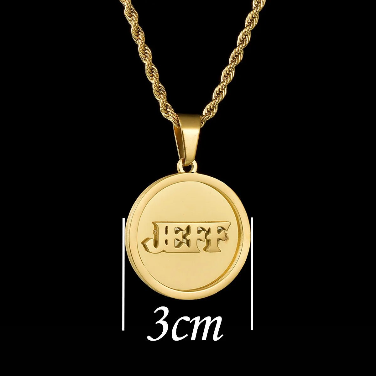 Custom 18k Gold Square and Circle Pendant Set (4 Pieces) - Drip Culture Jewelry