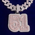 Custom 2 Tone 18k Gold Diamond Varsity Font Pendant - Drip Culture Jewelry