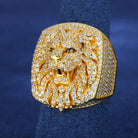 Moissanite Diamond 18k Gold Lion Ring - Drip Culture Jewelry