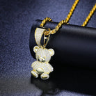 Moissanite Diamond 18k Gold Teddy Bear - Drip Culture Jewelry