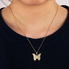 Moissanite Diamond Butterfly Pendant - Drip Culture Jewelry