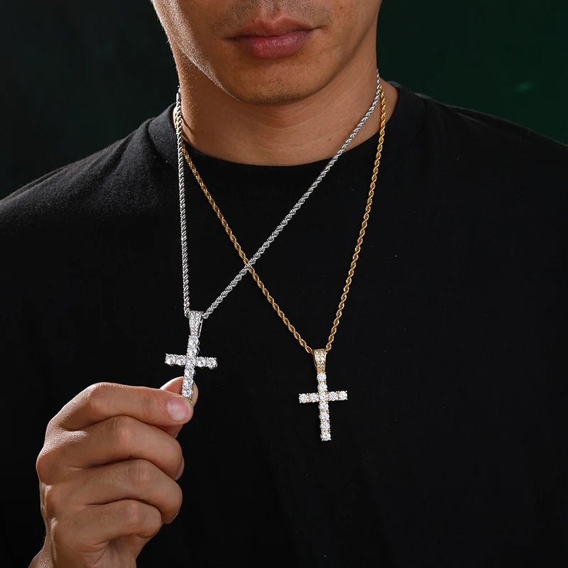 Moissanite Diamond Cross - Drip Culture Jewelry