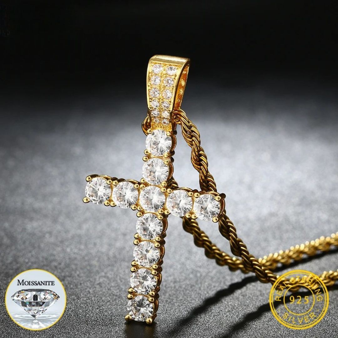 Moissanite Diamond Cross - Drip Culture Jewelry