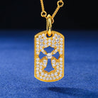 Moissanite Diamond Cross Dog Tag - Drip Culture Jewelry