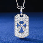 Moissanite Diamond Cross Dog Tag - Drip Culture Jewelry