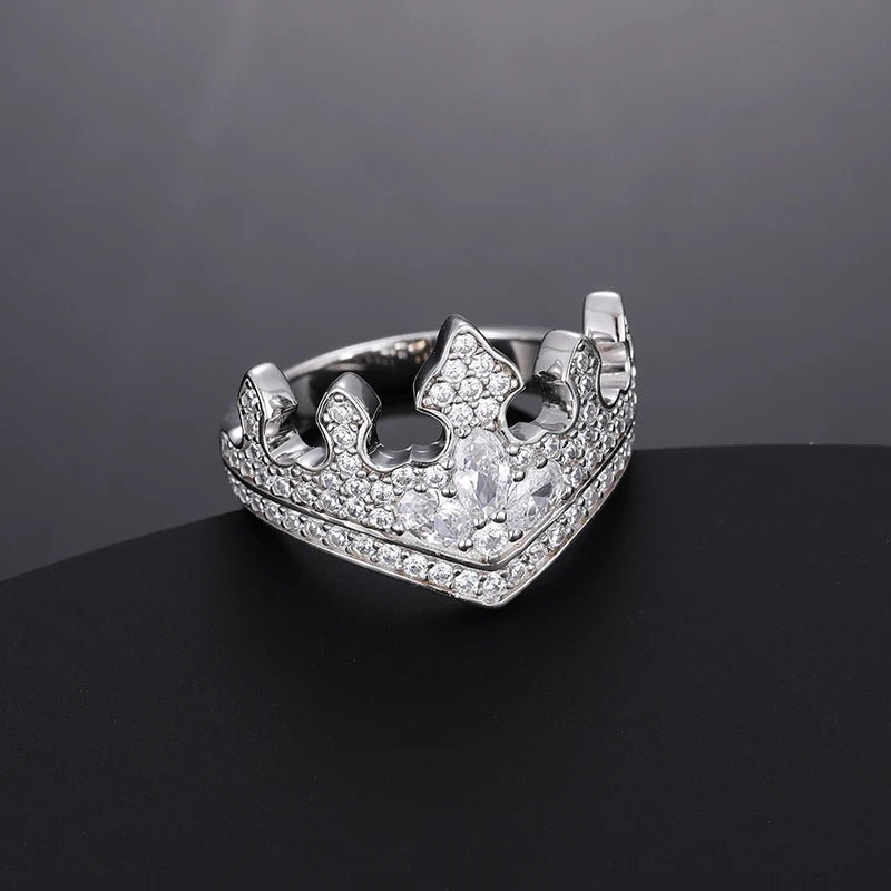 Moissanite Diamond Crown Ring - Drip Culture Jewelry
