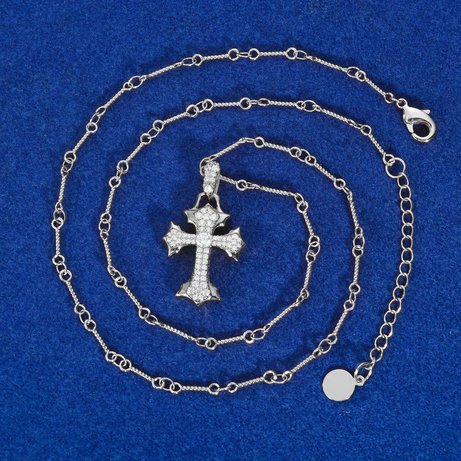 Moissanite Diamond Fleur Cross - Drip Culture Jewelry