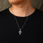 Moissanite Diamond Fleur Cross - Drip Culture Jewelry