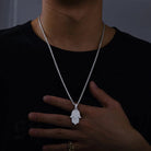 Moissanite Diamond Hand of Hamsa - Drip Culture Jewelry