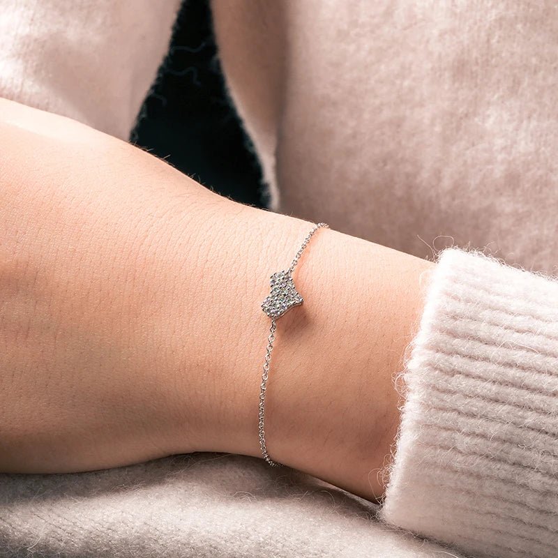 Moissanite Diamond Heart Bracelet - Drip Culture Jewelry