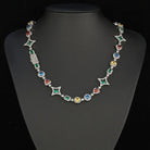 Moissanite Diamond MultiColored Gemstone Chain - Drip Culture Jewelry