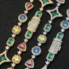 Moissanite Diamond MultiColored Gemstone Chain - Drip Culture Jewelry