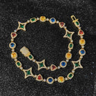 Moissanite Diamond MultiColored Gemstone Chain - Drip Culture Jewelry