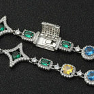 Moissanite Diamond MultiColored Gemstone Chain - Drip Culture Jewelry