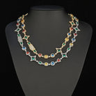 Moissanite Diamond MultiColored Gemstone Chain - Drip Culture Jewelry
