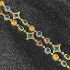 Moissanite Diamond MultiColored Gemstone Chain - Drip Culture Jewelry