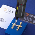 Moissanite Diamond Snake Cross - Drip Culture Jewelry