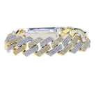 Premium 12mm 18k Gold Diamond Prong Cuban Link Bracelet - Drip Culture Jewelry