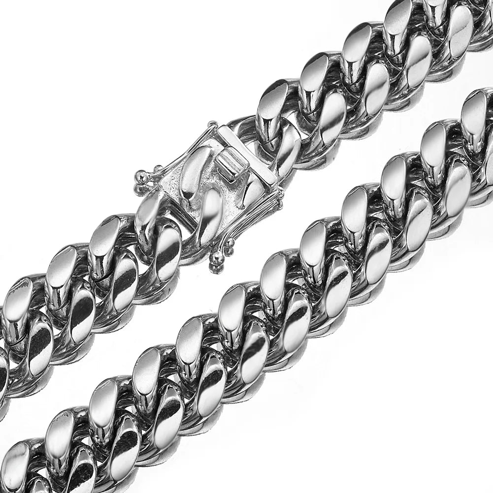 Silver Thick Cuban Link Chain (8mm - 18mm) - Drip Culture Jewelry
