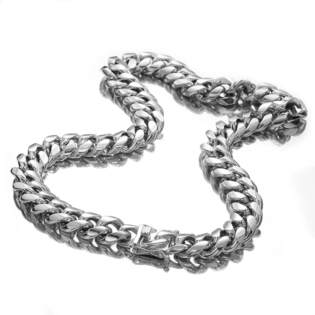 Silver Thick Cuban Link Chain (8mm - 18mm) - Drip Culture Jewelry