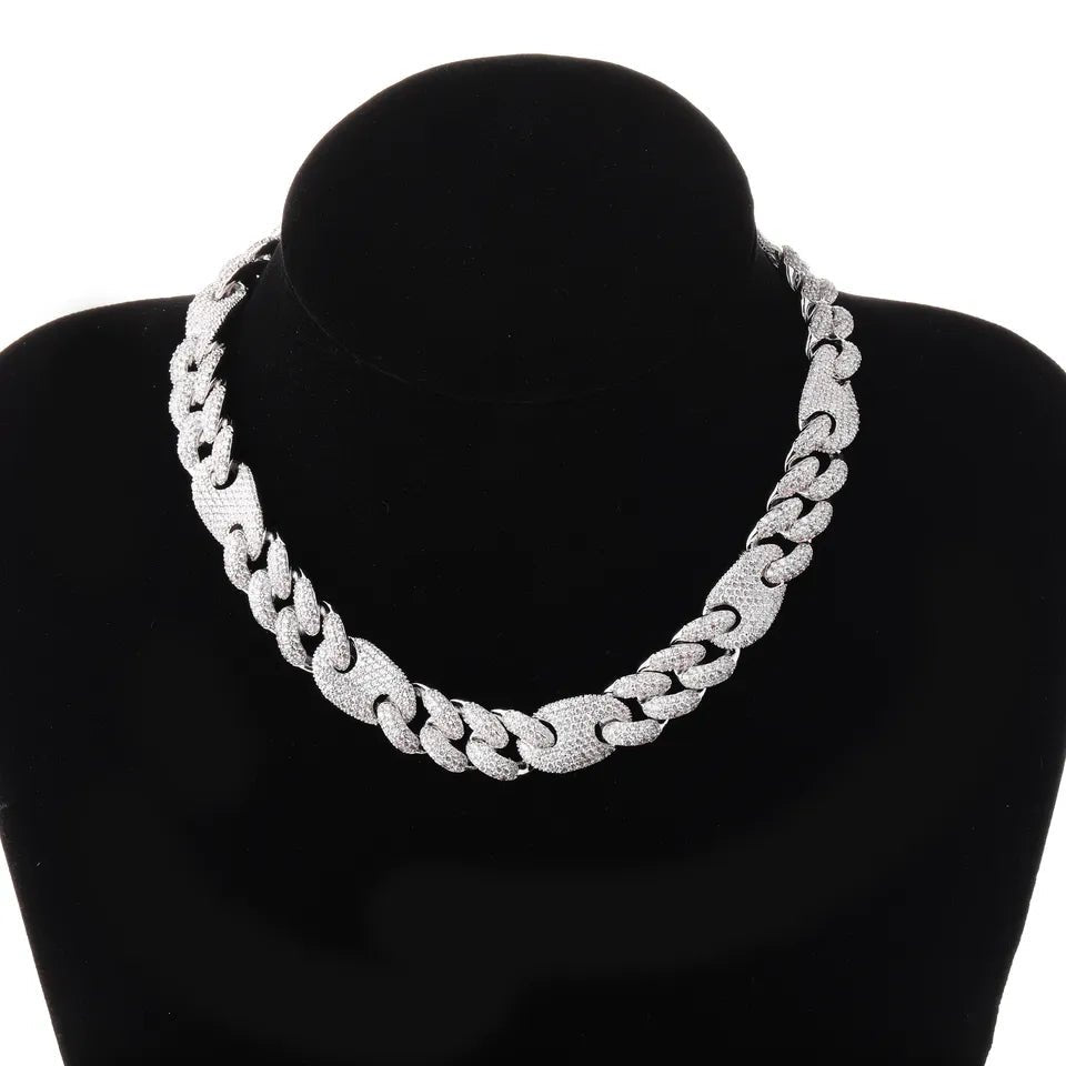 12mm 18K Gold Diamond Oval Cuban Link Chain - Drip Culture Jewelry