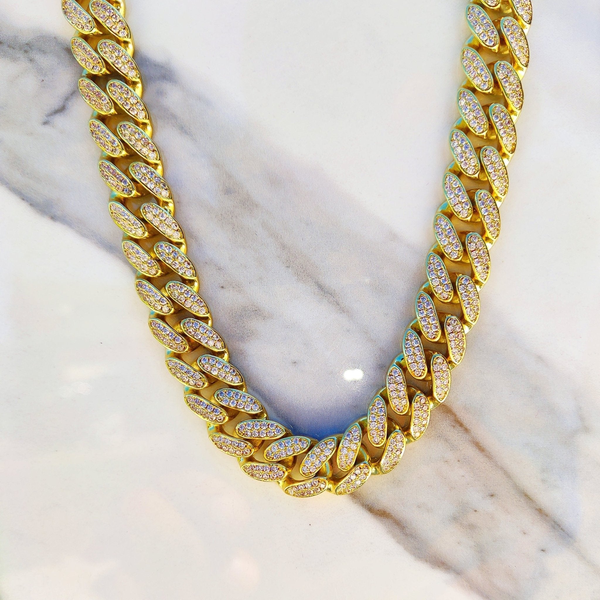 13mm 18K Gold Diamond Miami Cuban Link - Drip Culture Jewelry