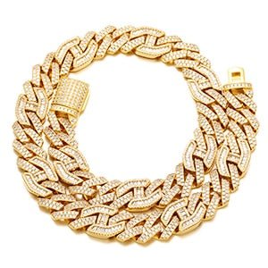 15mm 18k Gold Diamond Infinity Cuban Link Chain - Drip Culture Jewelry