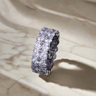 18K Gold 2 Band Diamond Eternity Ring - Drip Culture Jewelry