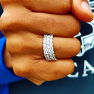 18K Gold 2 Band Diamond Eternity Ring - Drip Culture Jewelry